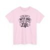 Unisex t-shirt from Twisted Angell with the sarcastic phrase “I'm Just WTF-ing My Way Through Life” printed on the front.