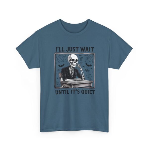 Unisex t-shirt from Twisted Angell with the sarcastic phrase “I'll Just Wait Until It's Quiet” printed on the front.