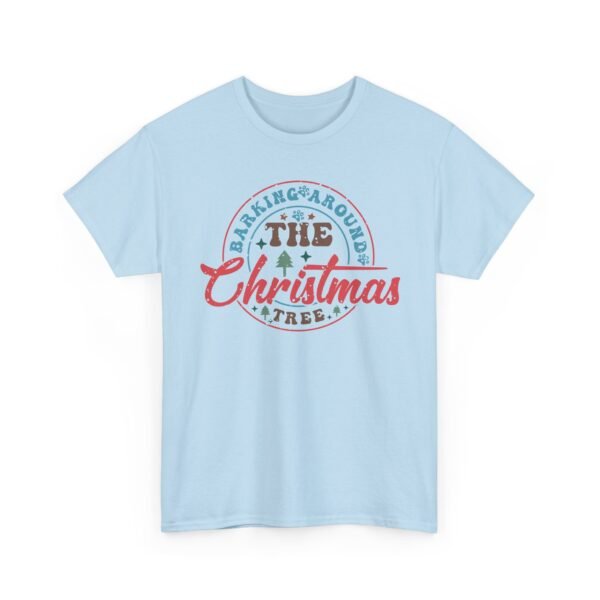 Unisex t-shirt from Twisted Angell with the sarcastic phrase “Barking Around The Christmas Tree” printed on the front.