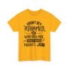 4102072392571499705_2048-2.jpeg Unisex t-shirt from Twisted Angell with the sarcastic phrase “Don't Be Ashamed Of Who You Are, That's Your Parents Job” printed on the front.