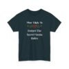 Unisex t-shirt from Twisted Angell with the sarcastic phrase “Most Likely To Forget The Secret Santa Rules” printed on the front.