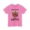 Unisex t-shirt from Twisted Angell with the sarcastic phrase “Time To Get Basted” printed on the front.
