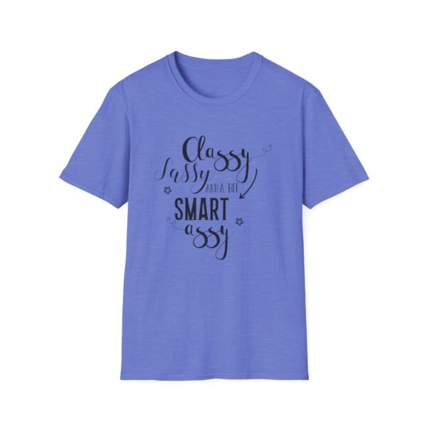 4145227080175759183_2048-1.jpeg Unisex t-shirt from Twisted Angell with the sarcastic phrase “Classy Sassy and a Bit Smart Assy” printed on the front.