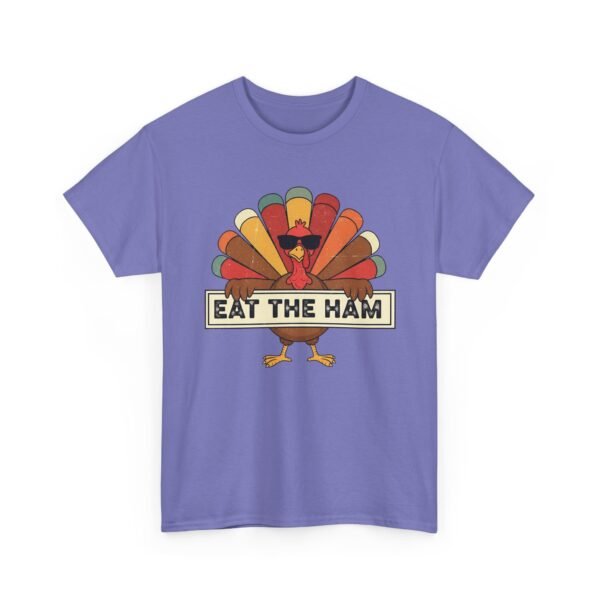 Unisex t-shirt from Twisted Angell with the sarcastic phrase “Eat the Ham” printed on the front.