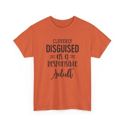4240380491150343635_2048-2.jpeg Unisex t-shirt from Twisted Angell with the sarcastic phrase “Cleverly Disguised As A Responsible Adult” printed on the front.
