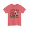 Unisex t-shirt from Twisted Angell with the sarcastic phrase “Dear Santa I Was Good at Being Bad” printed on the front.