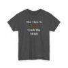 4413687493172064064_2048.jpeg Unisex t-shirt from Twisted Angell with the sarcastic phrase “Most Likely To Crash The Sleigh” printed on the front.