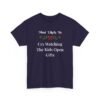 Unisex t-shirt from Twisted Angell with the sarcastic phrase “Most Likely To Cry Watching The Kids Open Gifts” printed on the front.