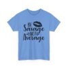 Unisex t-shirt from Twisted Angell with the sarcastic phrase “Be Savage, Not Average” printed on the front.