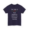 Unisex t-shirt from Twisted Angell with the sarcastic phrase “Most Likely To Wear Sunglasses Indoors On Christmas Morning” printed on the front.