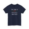 Unisex t-shirt from Twisted Angell with the sarcastic phrase “Most Likely To Fall Asleep Mid-Movie” printed on the front.