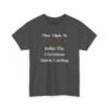 Unisex t-shirt from Twisted Angell with the sarcastic phrase “Most Likely To Judge The Christmas Movie Casting” printed on the front.