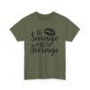 Unisex t-shirt from Twisted Angell with the sarcastic phrase “Be Savage, Not Average” printed on the front.