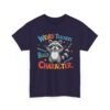 Unisex t-shirt from Twisted Angell with the sarcastic phrase “Weird Teachers Build Character” printed on the front.