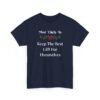 Unisex t-shirt from Twisted Angell with the sarcastic phrase “Most Likely To Keep The Best Gift For Themselves” printed on the front.