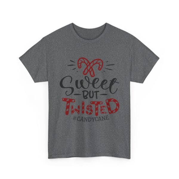 Unisex t-shirt from Twisted Angell with the sarcastic phrase “Sweet But Twisted” printed on the front.