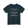Unisex t-shirt from Twisted Angell with the sarcastic phrase “Most Likely to Say 'This Class Is On The Naughty List” printed on the front.