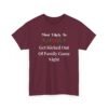 5048246889382729786_2048.jpeg Unisex t-shirt from Twisted Angell with the sarcastic phrase “Most Likely To Get Kicked Out Of Family Game Night” printed on the front.
