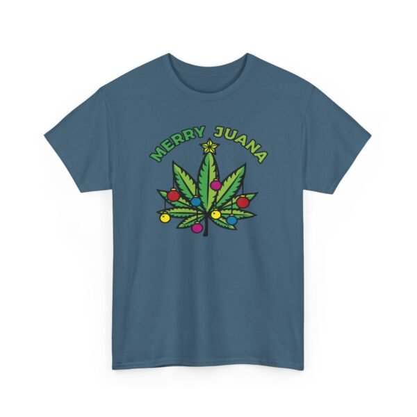 5096811609516522512_2048.jpeg Unisex t-shirt from Twisted Angell with the sarcastic phrase “Merry Juana” printed on the front.