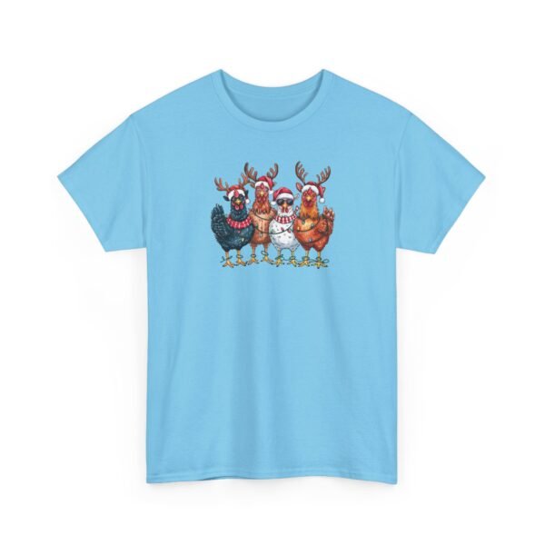 Unisex t-shirt from Twisted Angell with the sarcastic phrase “Holiday Chickens” printed on the front.