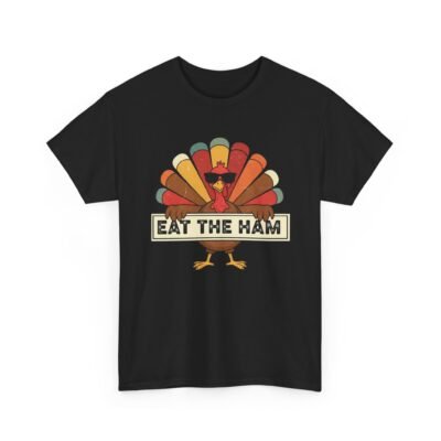 Unisex t-shirt from Twisted Angell with the sarcastic phrase “Eat the Ham” printed on the front.