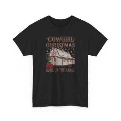 5187722794013287508_2048-1.jpeg Unisex t-shirt from Twisted Angell with the sarcastic phrase “Cowgirl Christmas, Home On The Range” printed on the front.