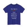 Unisex t-shirt from Twisted Angell with the sarcastic phrase “Most Likely To Wear Sunglasses Indoors On Christmas Morning” printed on the front.