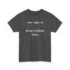 Unisex t-shirt from Twisted Angell with the sarcastic phrase “Most Likely To Bring Pudding Shots” printed on the front.