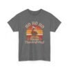 Unisex t-shirt from Twisted Angell with the sarcastic phrase “Ho Ho Ho Happy Thanksgiving” printed on the front.