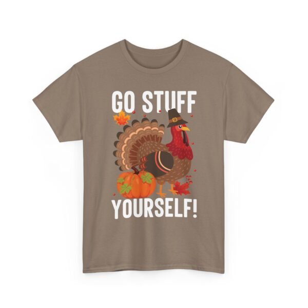 Unisex t-shirt from Twisted Angell with the sarcastic phrase “Go Stuff Yourself” printed on the front.