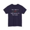 Unisex t-shirt from Twisted Angell with the sarcastic phrase “Most Likely To Spill Eggnog On The Copier” printed on the front.