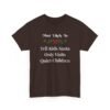 Unisex t-shirt from Twisted Angell with the sarcastic phrase “Most Likely To Tell Kids Santa Only Visits Quiet Children” printed on the front.
