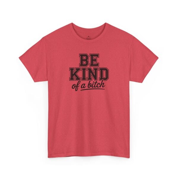 Unisex t-shirt from Twisted Angell with the sarcastic phrase “Be Kind of a Bitch” printed on the front.