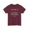 Unisex t-shirt from Twisted Angell with the sarcastic phrase “Most Likely To Grade Papers On Christmas Eve” printed on the front.