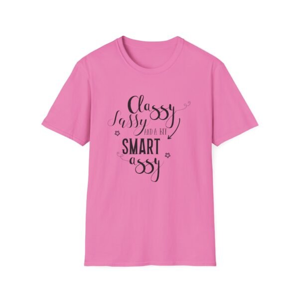 5492138694248728952_2048-1.jpeg Unisex t-shirt from Twisted Angell with the sarcastic phrase “Classy Sassy and a Bit Smart Assy” printed on the front.
