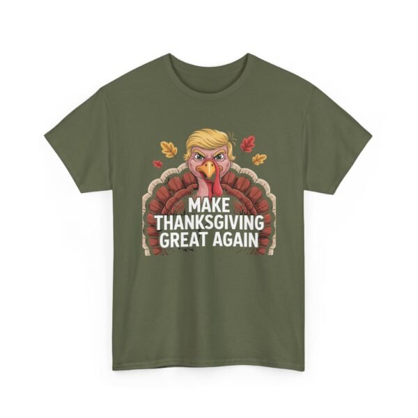 5586389643127901575_2048-1.jpeg Unisex t-shirt from Twisted Angell with the sarcastic phrase “Make Thanksgiving Great Again” printed on the front.