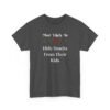 5593892071016490010_2048.jpeg Unisex t-shirt from Twisted Angell with the sarcastic phrase “Most Likely To Hide Snacks From Their Kids” printed on the front.
