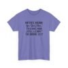 Unisex t-shirt from Twisted Angell with the sarcastic phrase “Office Memo: You Don’t Have to Slurp Your Coffee to Drink It?” printed on the front.