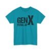 Unisex t-shirt from Twisted Angell with the sarcastic phrase “Gen X Feral AF” printed on the front.