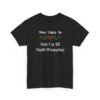 Unisex t-shirt from Twisted Angell with the sarcastic phrase “Most Likely To Stay Up All Night Wrapping” printed on the front.