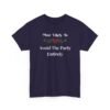 Unisex t-shirt from Twisted Angell with the sarcastic phrase “Most Likely To Avoid The Party Entirely” printed on the front.