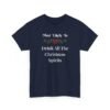 Unisex t-shirt from Twisted Angell with the sarcastic phrase “Most Likely To Drink All The Christmas Spirits” printed on the front.
