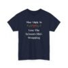 Unisex t-shirt from Twisted Angell with the sarcastic phrase “Most Likely To Lose The Scissors Mid-Wrapping” printed on the front.