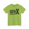 Unisex t-shirt from Twisted Angell with the sarcastic phrase “Gen X Feral AF” printed on the front.