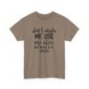 Unisex t-shirt from Twisted Angell with the sarcastic phrase “Don't Make Me Use My Office Manager Voice” printed on the front.