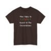 Unisex t-shirt from Twisted Angell with the sarcastic phrase “Most Likely To Scowl At The Decorations” printed on the front.