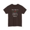 Unisex t-shirt from Twisted Angell with the sarcastic phrase “Most Likely To Bring Up Politics At Dinner” printed on the front.