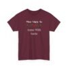 Unisex t-shirt from Twisted Angell with the sarcastic phrase “Most Likely To Argue With Santa” printed on the front.