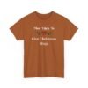 Unisex t-shirt from Twisted Angell with the sarcastic phrase “Most Likely To Give Christmas Hugs” printed on the front.
