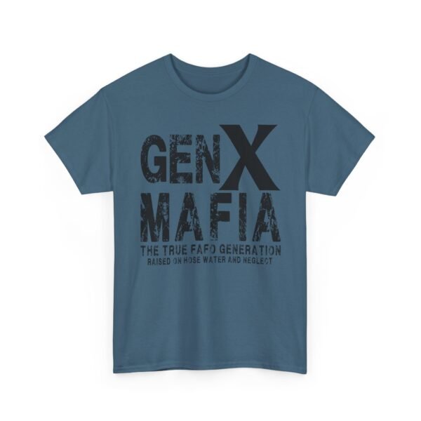 Unisex t-shirt from Twisted Angell with the sarcastic phrase “Gen X Mafia - The True FAFO Generation” printed on the front.